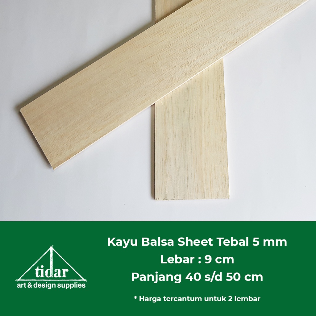 

Kayu Balsa Sheet 5 mm / Balsa Lembaran / Papan / Kayubalsa