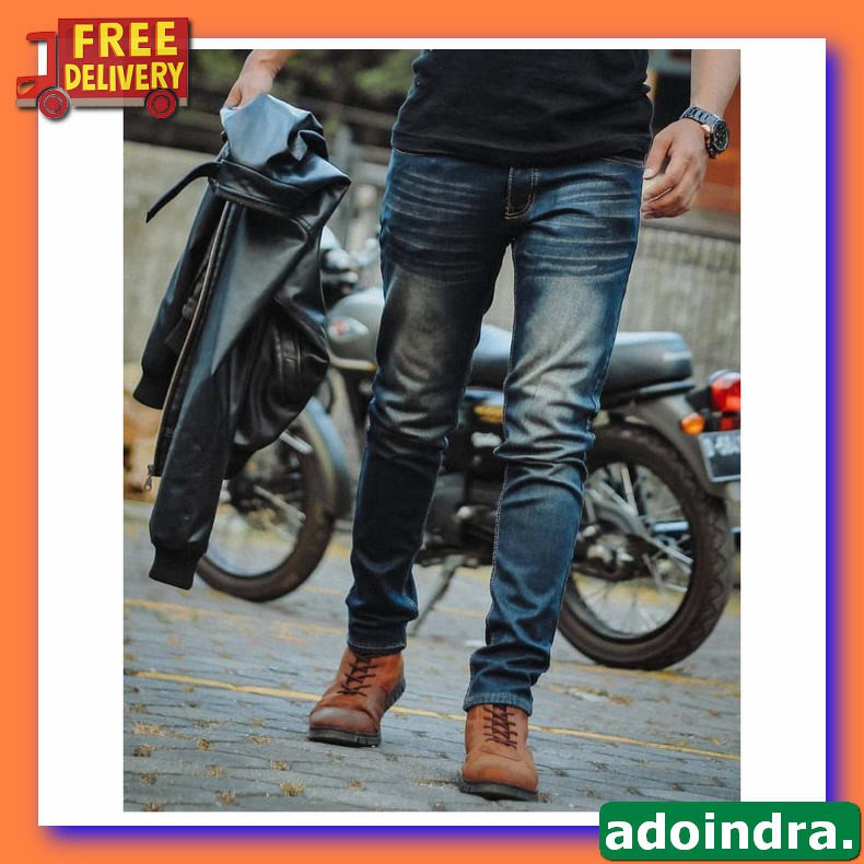Celana Jins Pria Bisnis Pria Mode Celana Perega Rk760 Slimfit | H YB610 Celana Jeans Pria / Celana