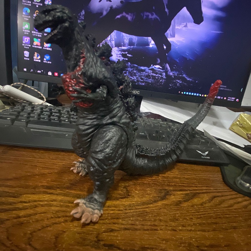 Mainan Action Figure Model Anime Godzilla Burning Godzilla Ukuran 17CM Sendi Bergerak