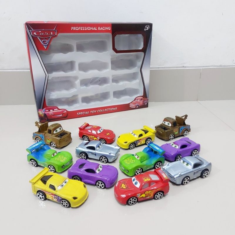 Mainan Set Mobil Cars isi 12 Pcs - Miniatur Mobilan Anak Laki Cowok