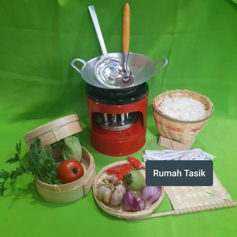 Set Mainan Masak Masakan Tradisional Paket Simple / Set Kompor Mini Mainan Anak