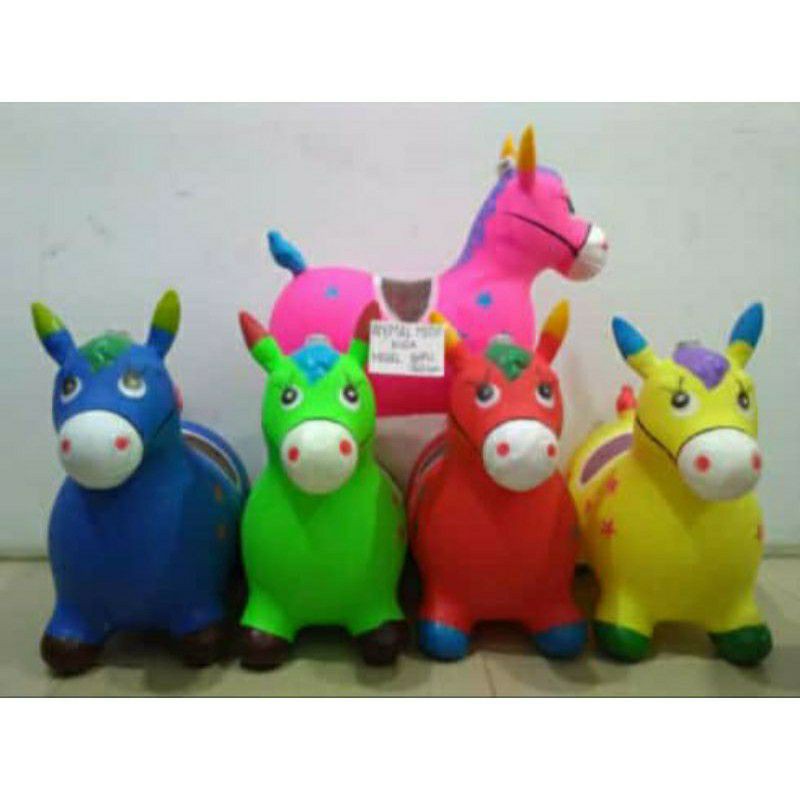 JUMPING ANIMAL MUSIC/ KUDA-KUDAAN KARET (ada suara dan lampu)