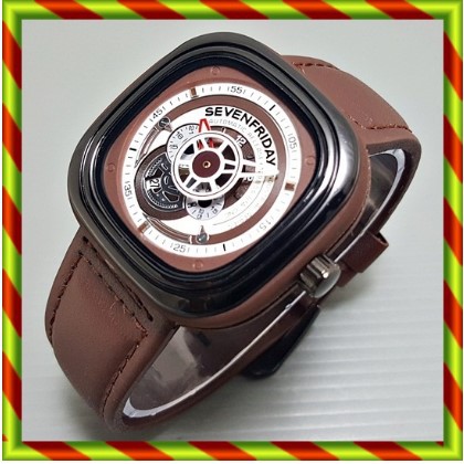 [7friday] JAM TANGAN Seven-Friiday Mini Coklat Ring Hitam