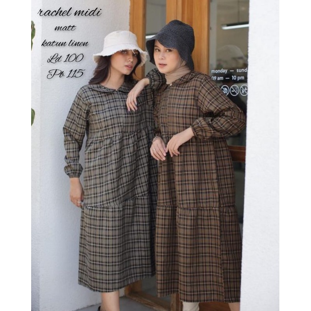 midi dress salur terbaru kekinian