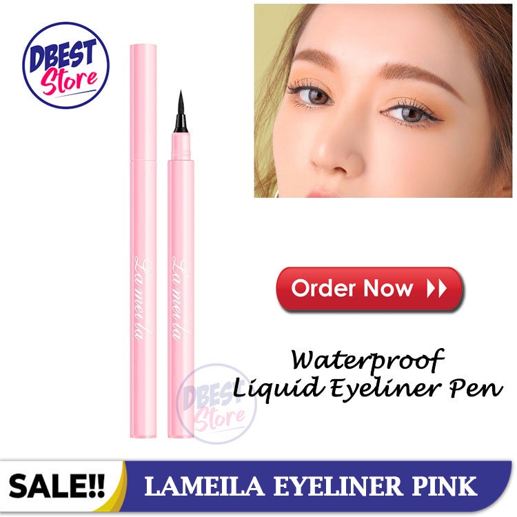 ORIGINAL Lameila Eyeliner Black Pencil Pensil Cair Warna Hitam Profesional Anti Air Tahan Lama 24h