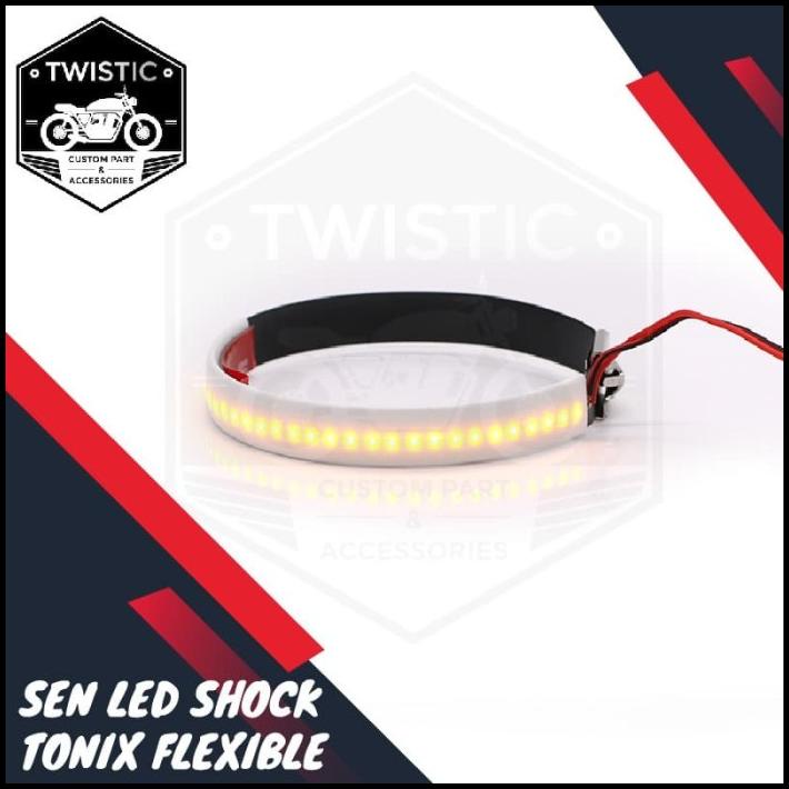 Lampu Sen Sein Shock Depan Led Fleksible Strip Tonix Motor