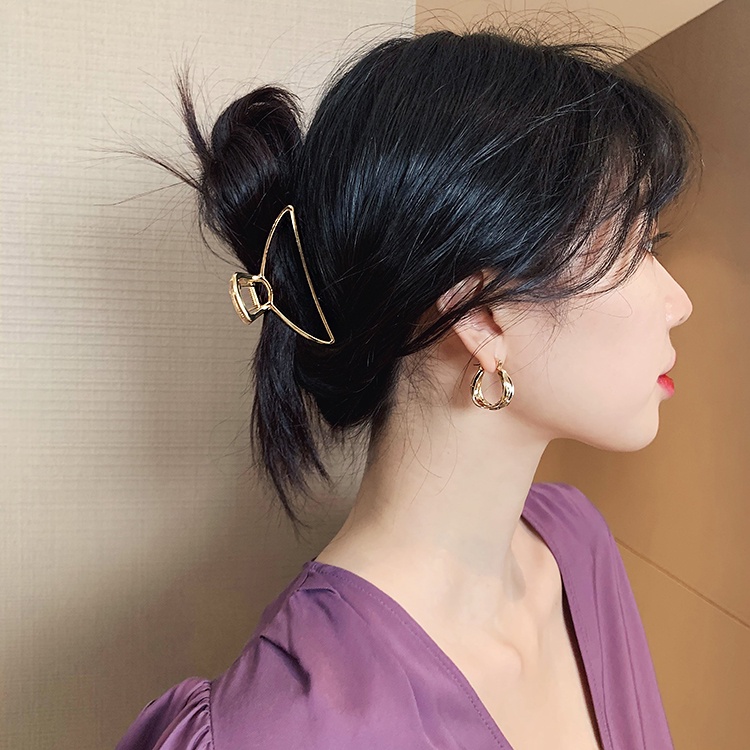 Anting Silver Needle 925 Warna Emas Gaya Retro Korea Untuk Perempuan