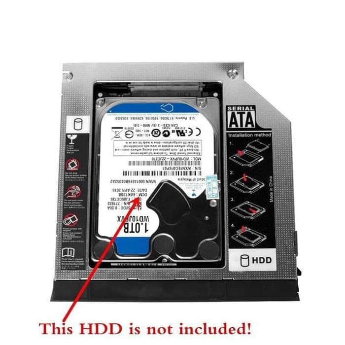 Second HDD Caddy (SLIM) 9.5mm SATA to SATA