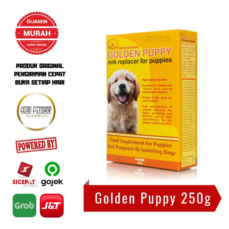 Susu Anjing Golden Puppy Milk Replacer 250gr Baby Dog Milk Susu Anak Anjing Hamil Menyusui