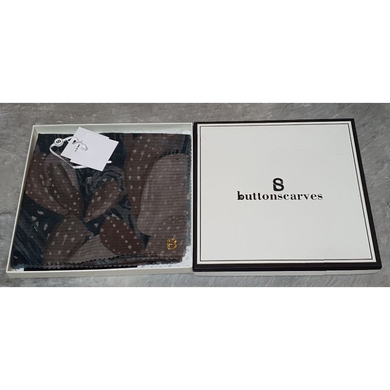 Preloved Opuntia Series Voal Buttonscarves - Moss