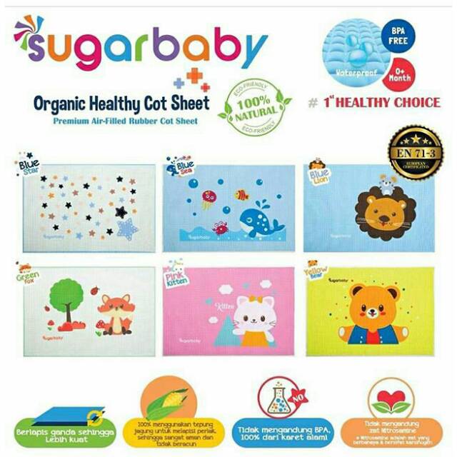 ♥BabyYank♥ SUGAR BABY PERLAK SUGAR BABY ORGANIK NEW MOTIF - BABY COT SHEET