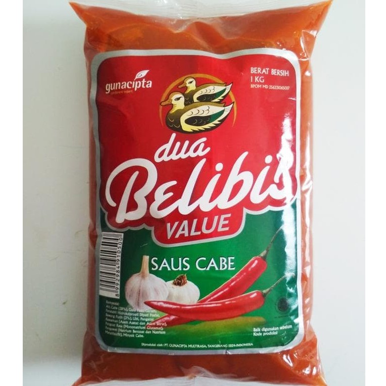 Saus Cabe Dua Belibis Refil 1kg