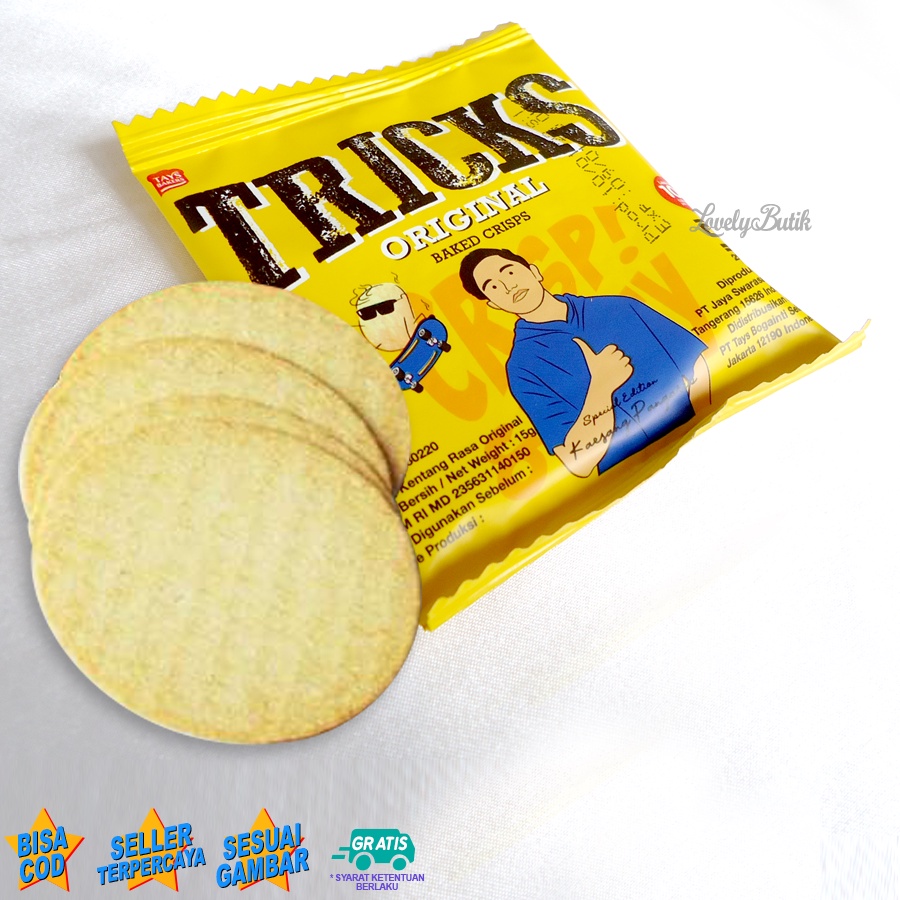 Tricks Biskuit Kentang Potato Baked Chips Aneka Rasa - 1 Box Isi 10 Pack - Lovelybutik