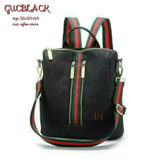 Hott Sale Tas Wanita Tas Ransel Gg Zipper - Hitam