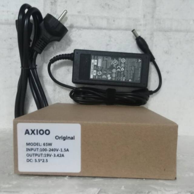 ORIGINAL adaptor Charger axioo delta 19v 3.42A type axioo MNC MLC MVE TVW NVG TVS NVS TLM Neon GL31