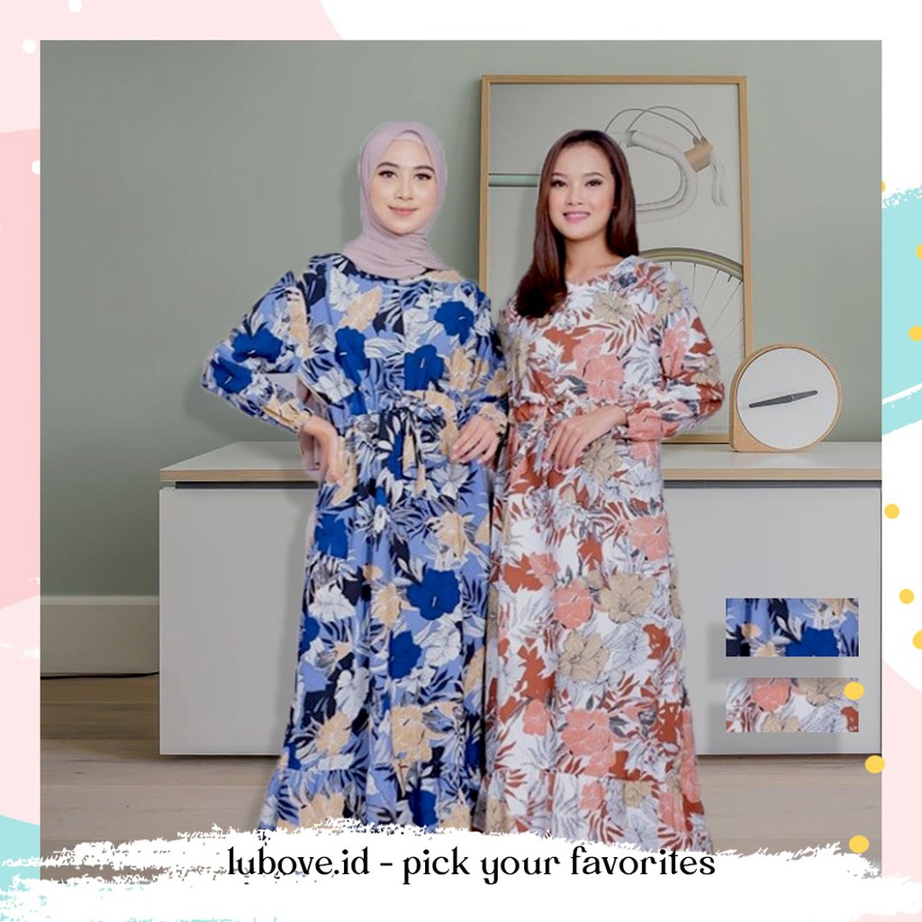 lilac dress - dress muslim - dress - dress termurah - muslim dress - rayon - best seller