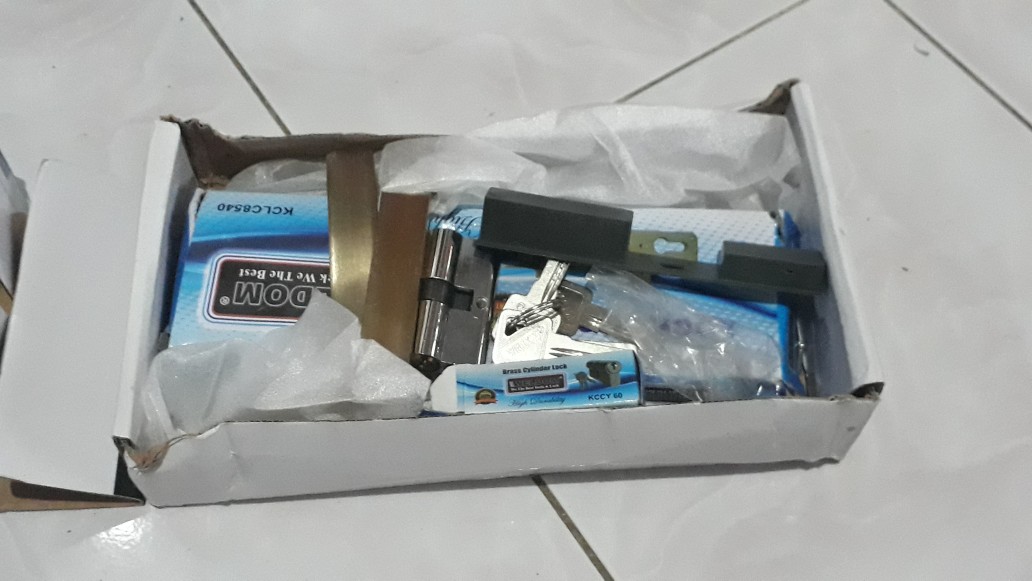 Kunci Pintu Set Besar 703 - Gold & Nikel Plate . Gp & Np . Weldom