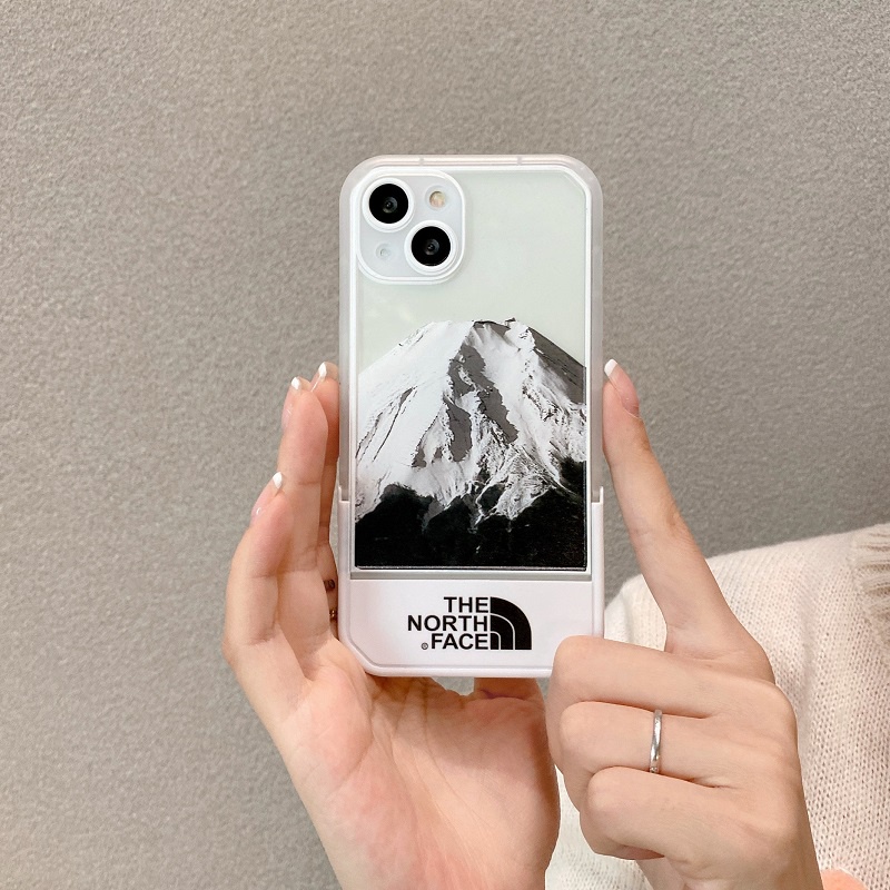 Casing iPhone 11 12 13 Pro MAX X XR XS MAX 7 8 Plus Motif Gunung Salju Dengan Stand