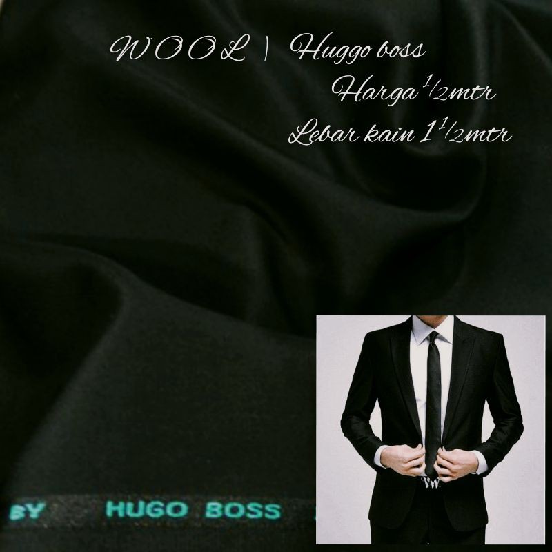 KAIN WOOL HUGO BOSS BAHAN CELANA & JASS SEMI WOOL