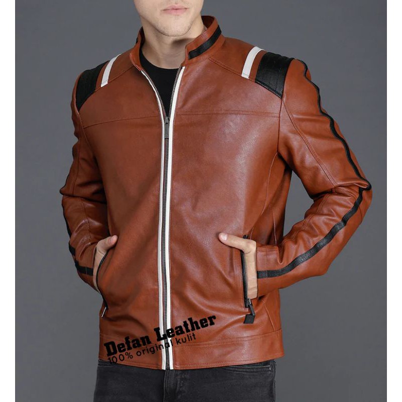 Jaket kulit asli model elegan