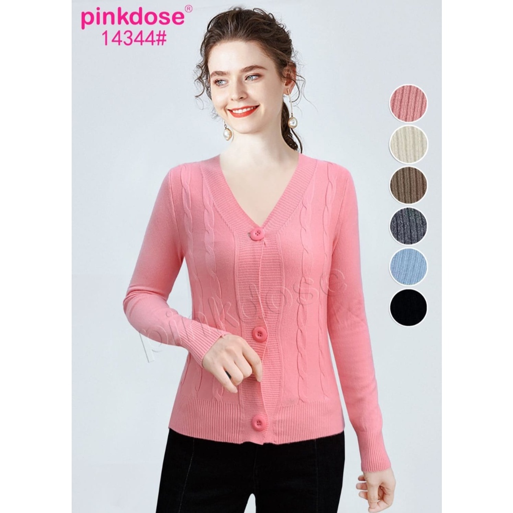 CROP TOP CARDIGAN RAJUT IMPORT PINKDOSE 14344