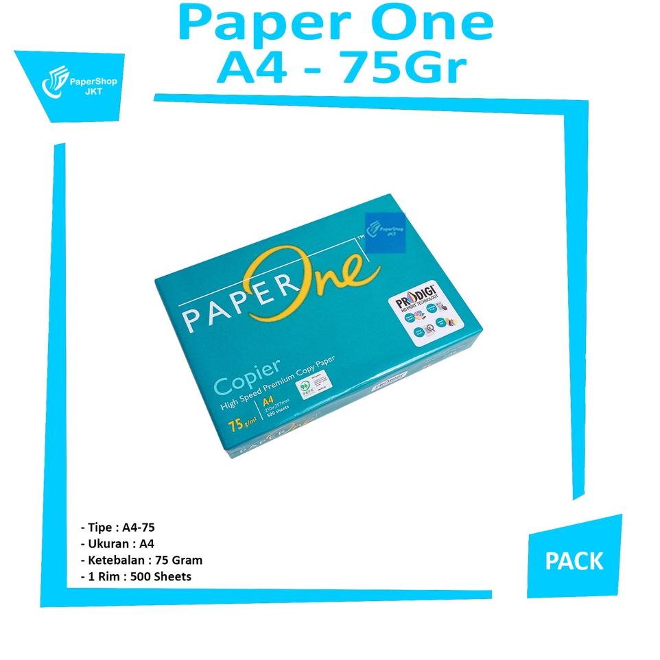 

[100% terbaik] Paper One A4 - 75 Gr - Kertas Foto Copy HVS - RIM ^^