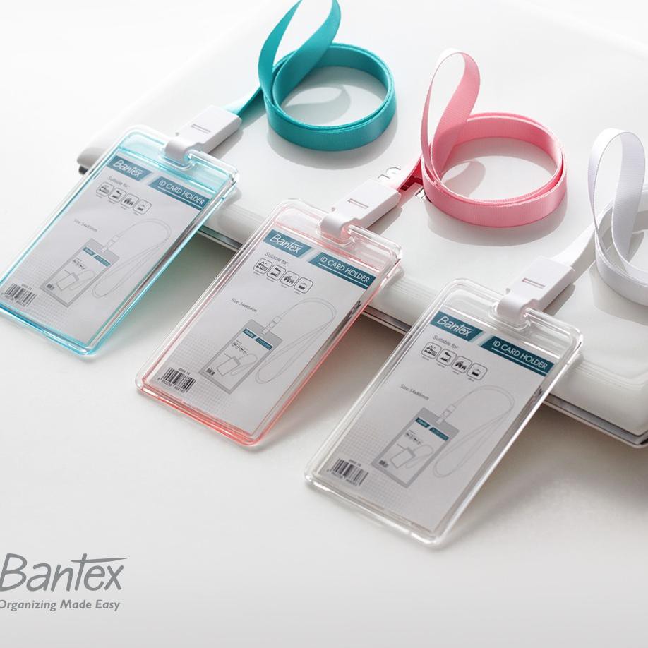 

Bantex Transparent ID Card Holder Lanyard Portrait #8868 YW34 Terbatas