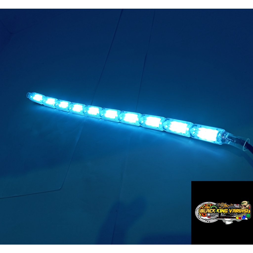 DRL Crystal 30cm Alis Kristal 2 Warna 2 Mode Senja Sein Running Waterproof Lampu Alis Motor Sepasang Kiri Kanan