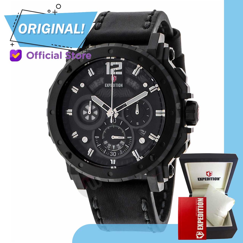 Jam Tangan Pria Analog Expedition 6402MC E6402 MC 6402 MCLIPBASL Original Garansi Resmi