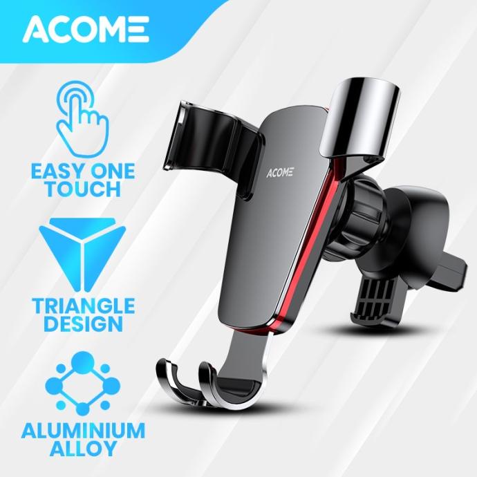 Acome Holder Hp Mobil Alluminum Alloy Gravity Car Holder Ach02