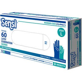 Sensi Latex Examination Gloves Sarung  Tangan Karet