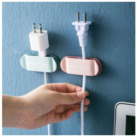 Holder Kabel Gantungan Hook Klip Meja Dinding Cantolan Kait Charger usb