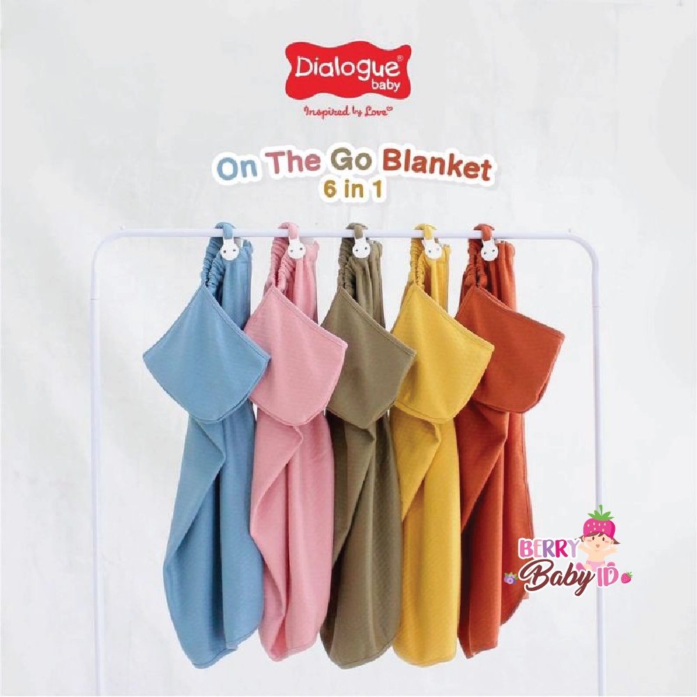 Dialogue Baby On The Go Blanket 6-in-1 Selimut Bayi Apron Menyusui Berry Mart