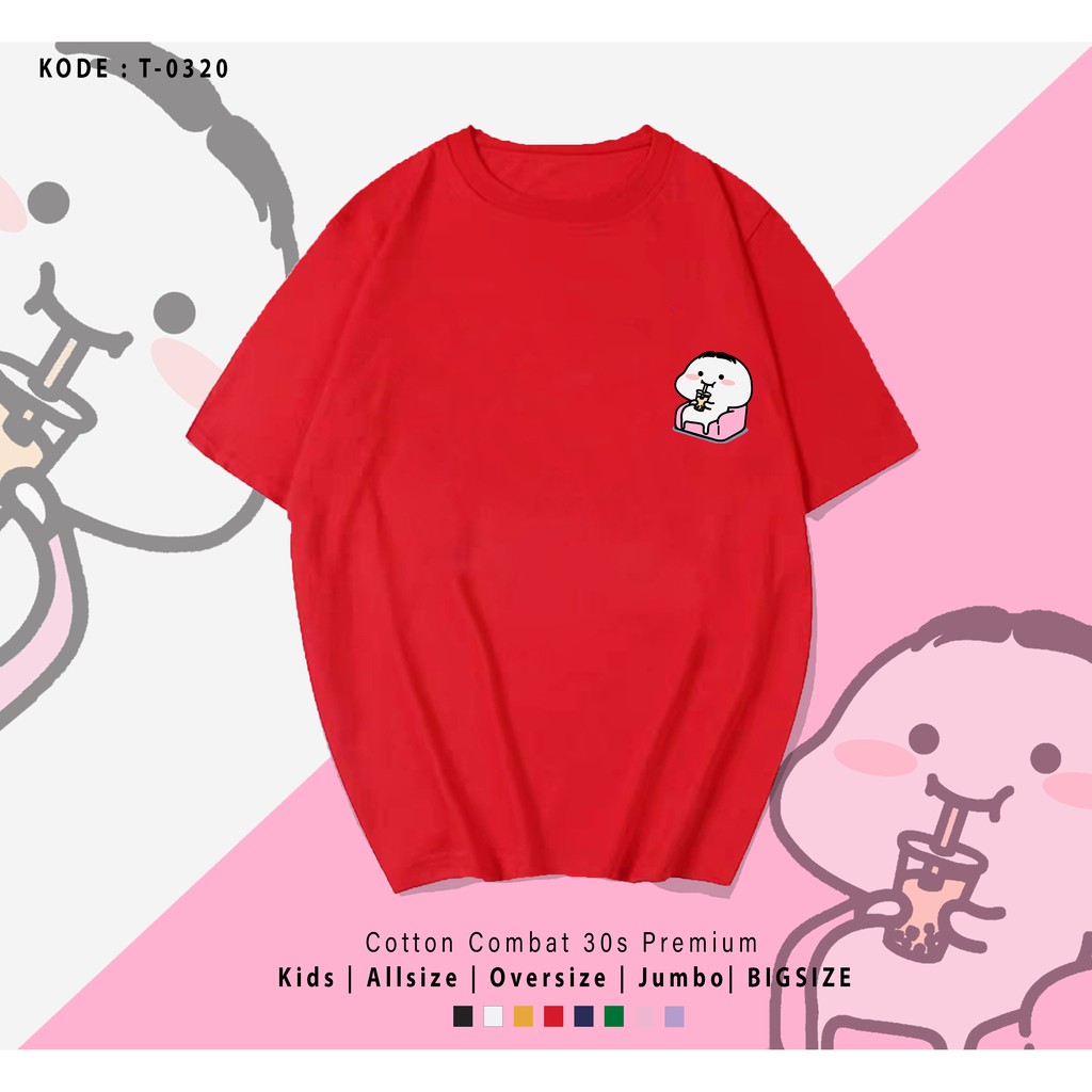 PENTOL BOBA T-SHIRT / KAOS SANTAI / KAOS UNISEX / OVERSIZE / PRIA & WANITA