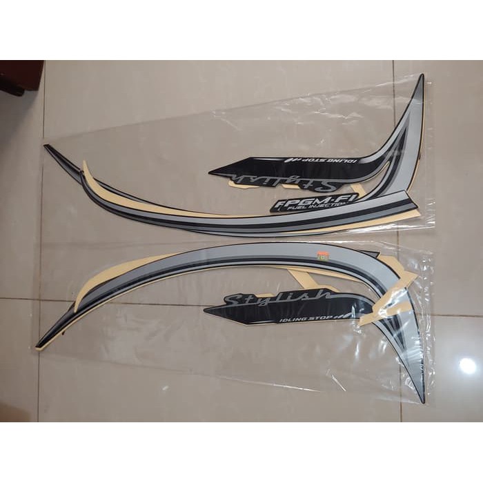 Sticker standart ori motor / Stiker Bodi & Lis Body & Striping Scoopy Stylish 2015 Hitam