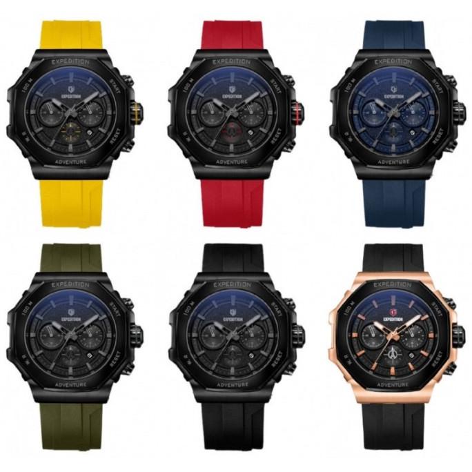 [ Original ] Jam Tangan Pria / Cowok Expedition 6816 E 6816 Rubber Dhakiydano
