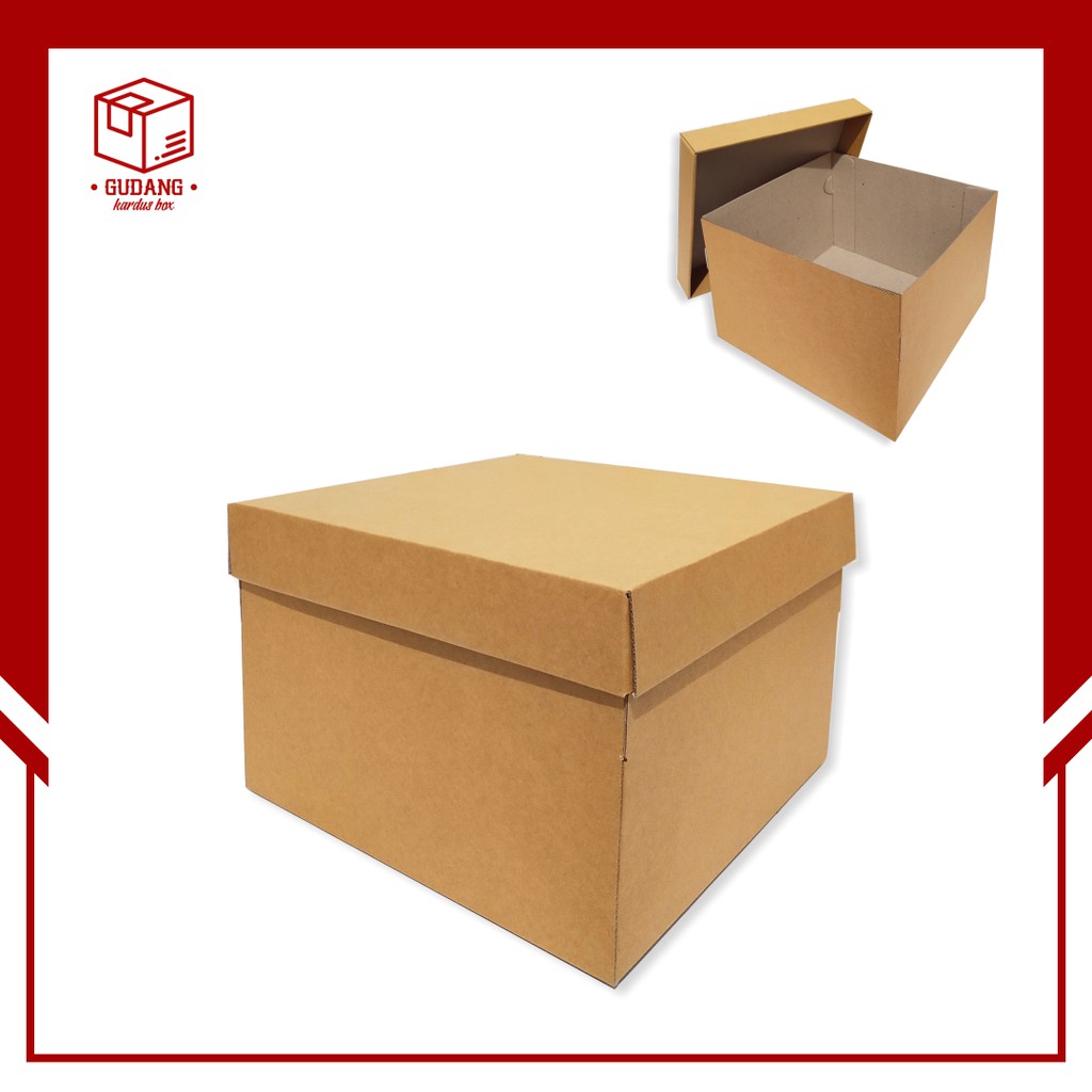 kardus/box - ( Uk. 30 x 30 x 20 cm ) - box top buttom tumbu tutup