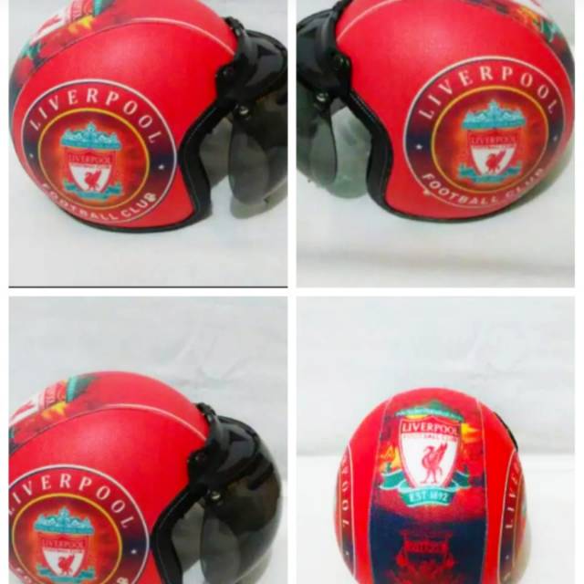 Helm bogo retro dewasa motif Liverpool