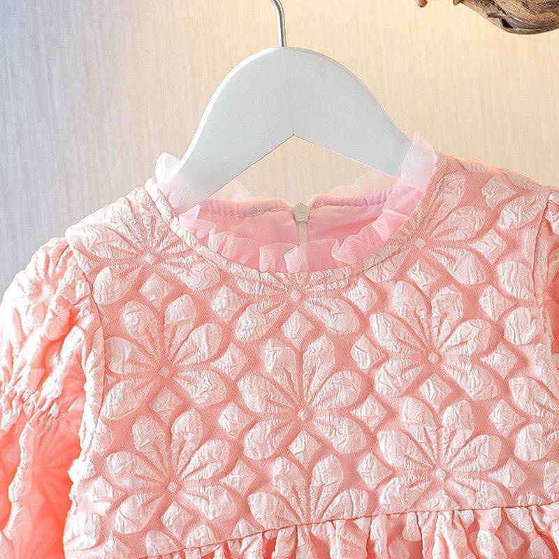【Happy Baby】0-4Tahun QZ-69  Dress anak perempuan/Gaun putri lengan panjang  Fashion Anak