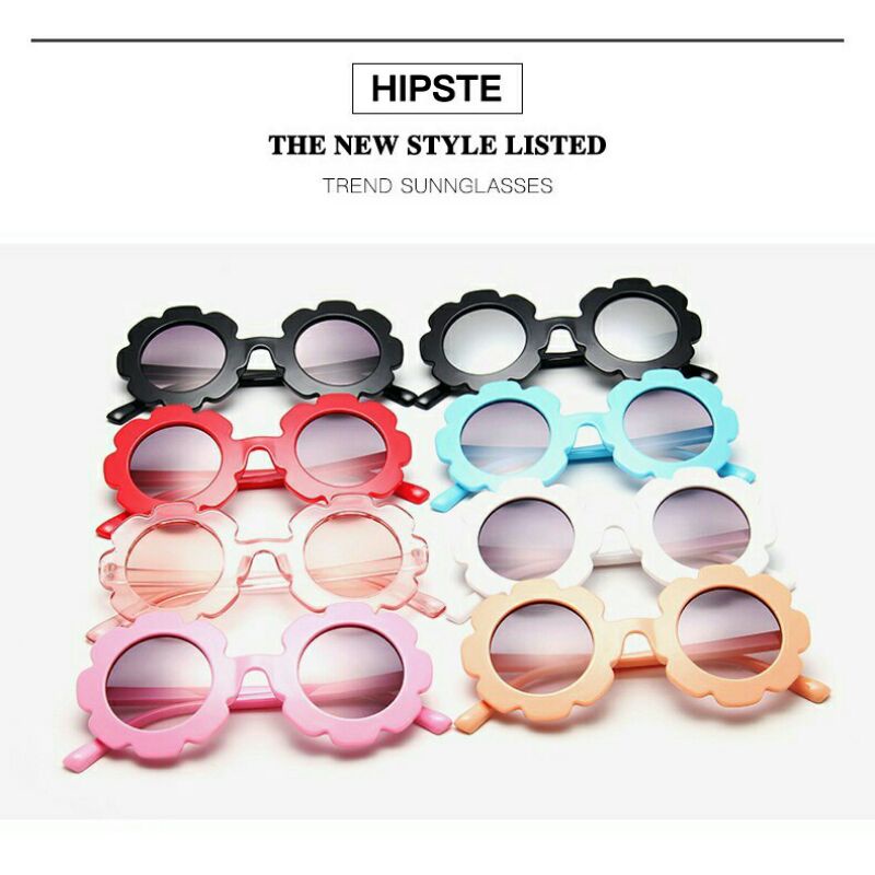 kacamata anak anti uv sunglasses bentuk bunga