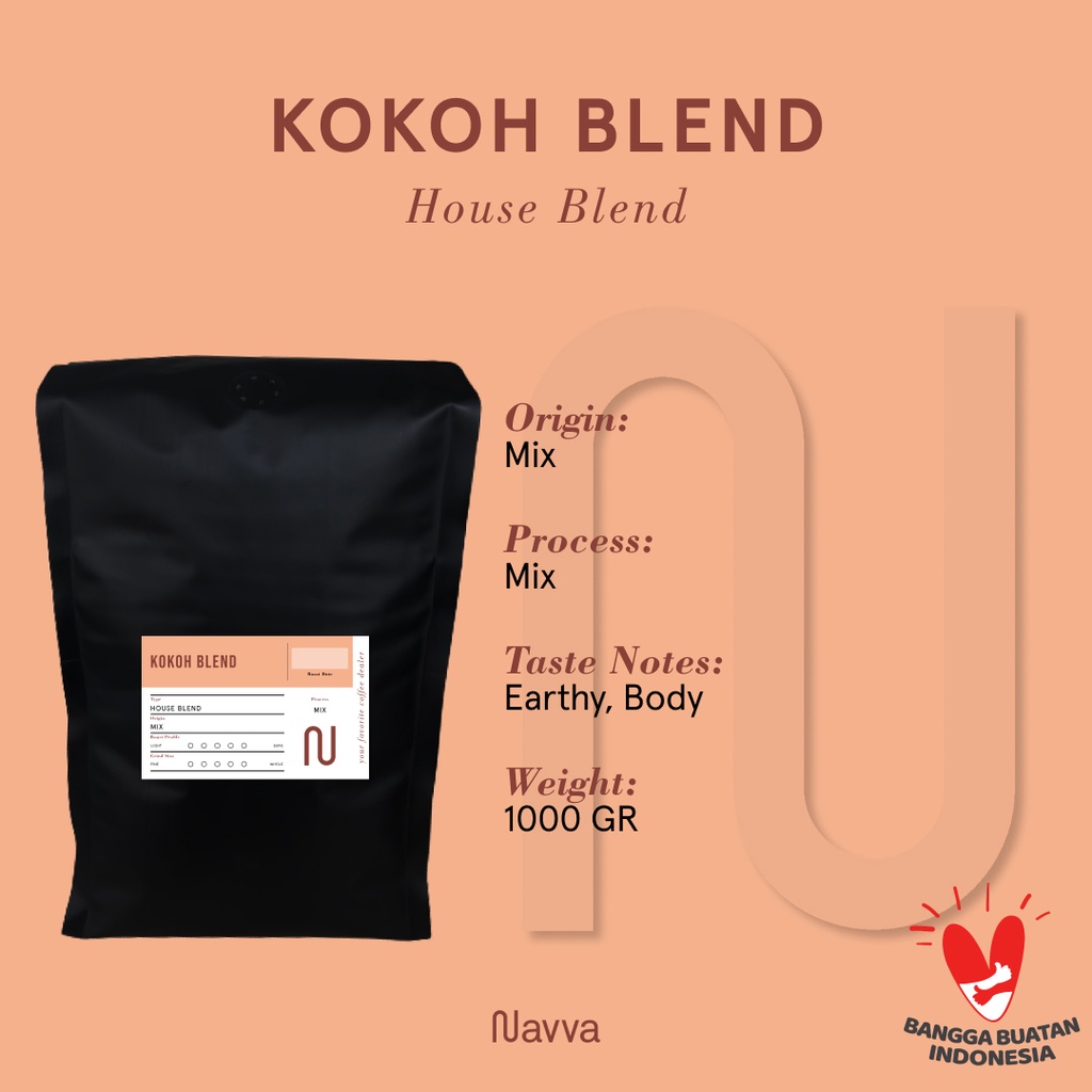 

Biji Kopi Susu / Coffee Beans Espresso Kokoh Blend Arabica Robusta Blend 1000 Gram