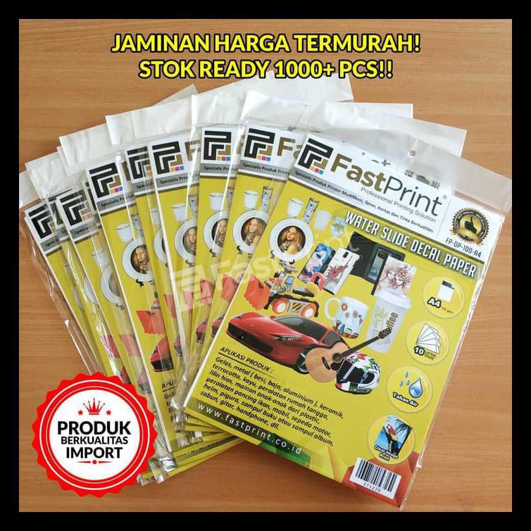 

Fast Print Kertas Water Slide Decal Paper Ukuran A4 100 Gram Stok Terbatas