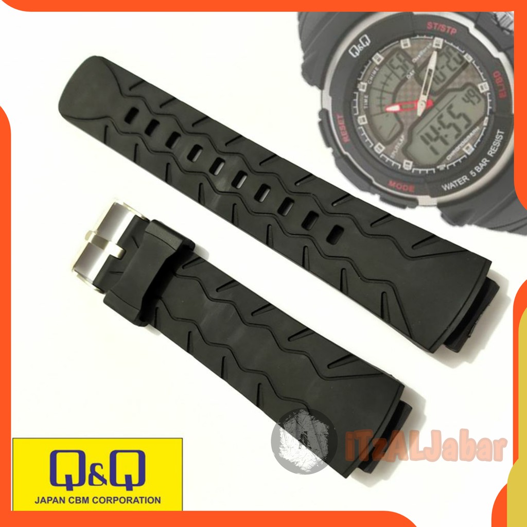 Tali jam tangan Q&amp;Q M012 Rubber strap Tali jam QQ M012