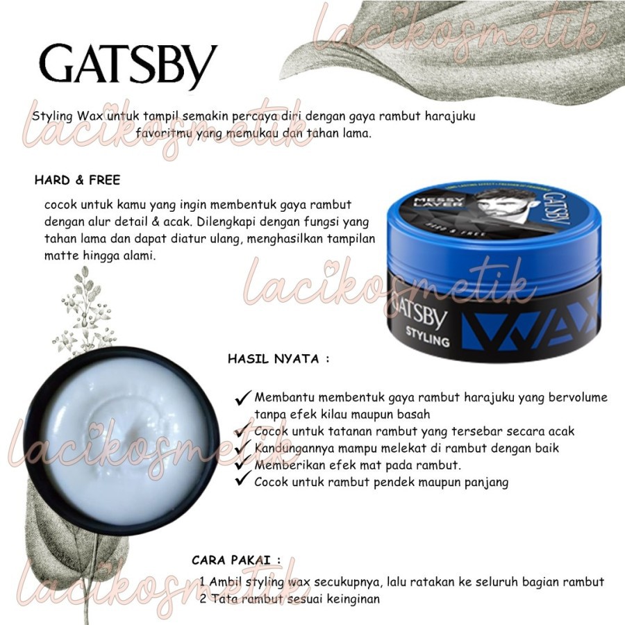 ✨LACIKOSME✨ GATSBY STYLING WAX POMADE - STYLING POMADE