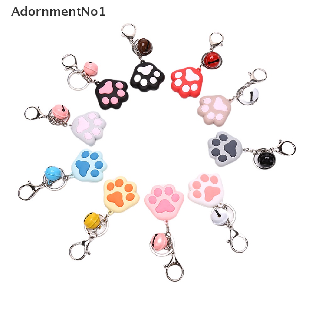 (AdornmentNo1) Gantungan Kunci Bentuk Telapak Kaki Anjing / Kucing 3D Bahan Silikon