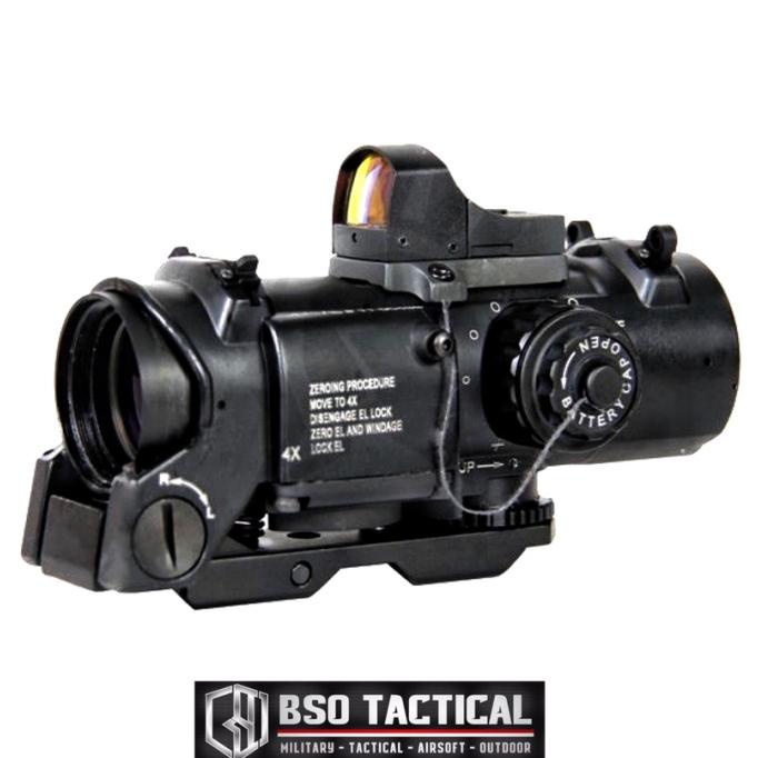 Elcan Specter Mini DR Scope Tactical Airsoft Sight 4x Fix Zoom QD Rail
