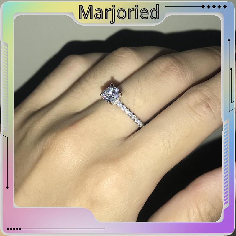 Cincin Titanium Anti Karat Wanita Emas Perak 925 Berlian Perhiasan-MJD