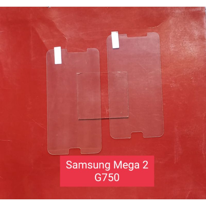 Tempered glass Samsung Mega 5.8 i9150 , Mega 6.3 i9200 , Mega 2 G750 anti gores kaca bening transparan screen guard pelindung layar