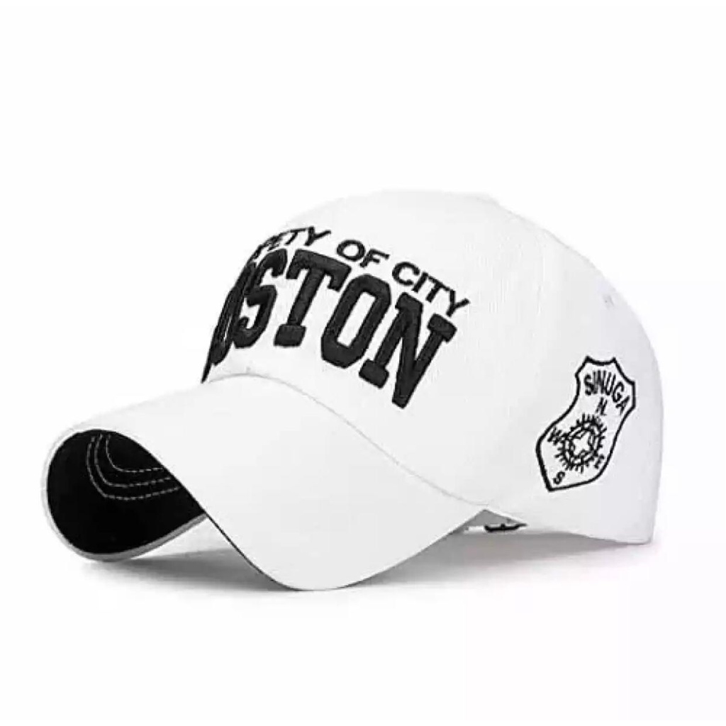 Topi Pria Dewasa Baseball Boston BORDIR/Topi distro Terbaru Kekinian/RealPict