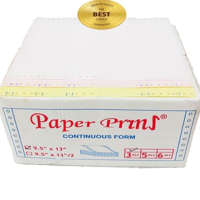 

CONTINUOUS FORM 9,5 X 13 3PLY PAPERPRYNS